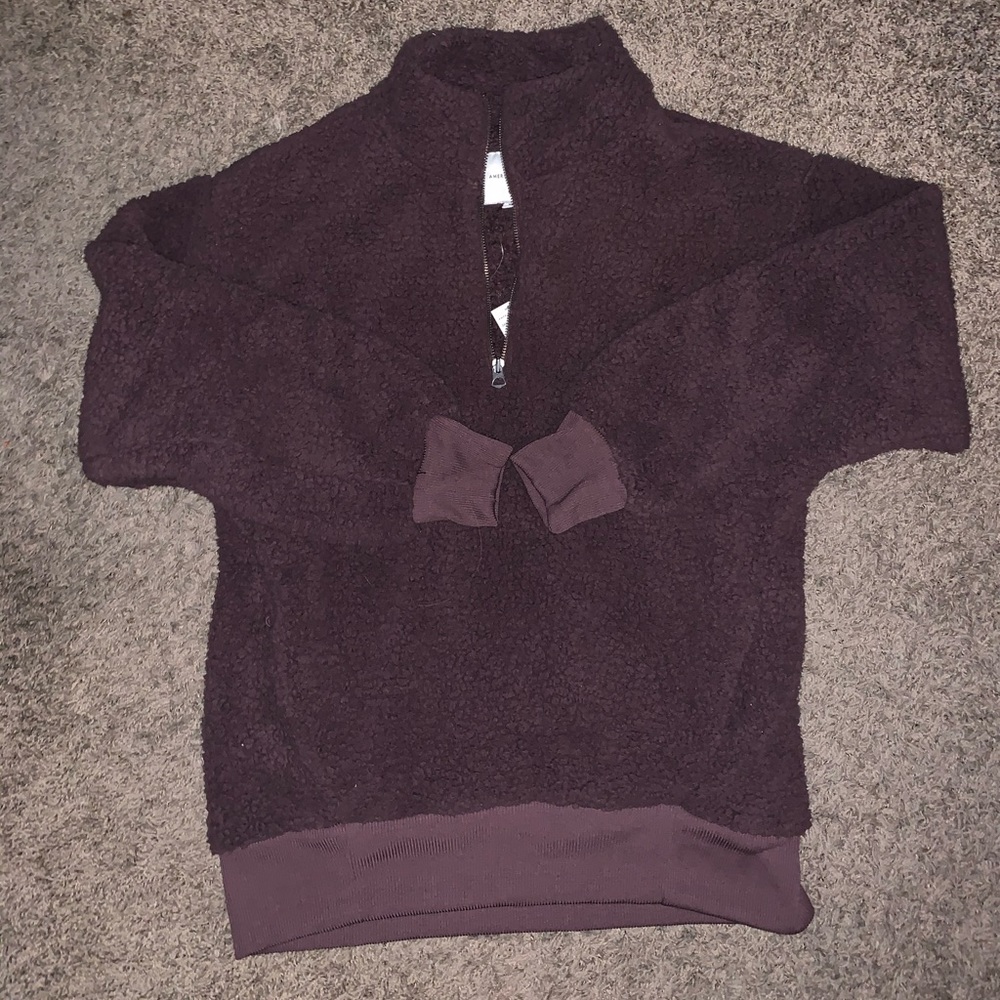 American Eagle Outfitters quarter zip Sherpa